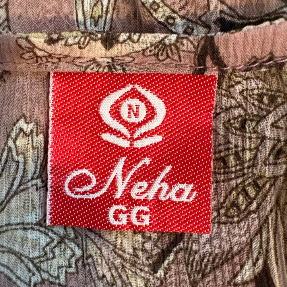 Neha Beaded Boho Tunic Mini Dress Paisley Festival Coachella Size M - Picture 7 of 8